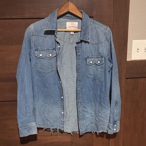 Lucky Brand Light Blue Denim Jacket Western